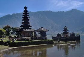 Magnifika hindutempel i Bali.