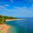Stranden Zlatni Rat ligger på  ön Brac i Kroatien.