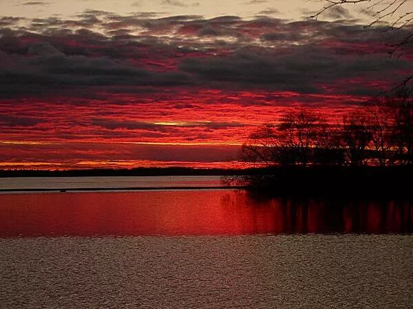 Solnedgång över Mälaren - Västerås - Sverige