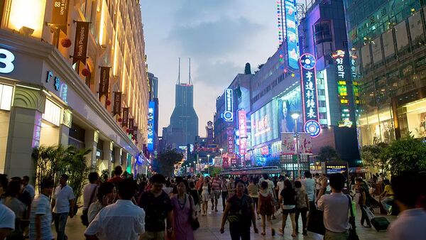Nanjing Road – populär bland turister.