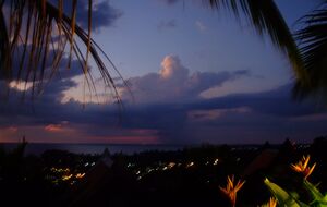 The sunset over Similan Island and Khao Lak
