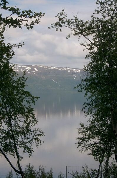 Från Curts stuga - Utsikt över Torneträsk - Sverige