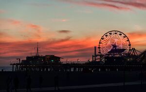Santa Monica Pier after dark