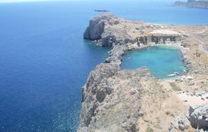Mer än 100m över havet i Lindos