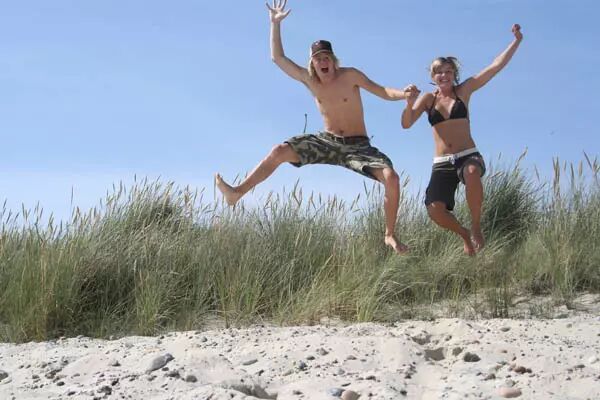 Så här lyckliga är vi! - Skagen, Grenen - Danmark
