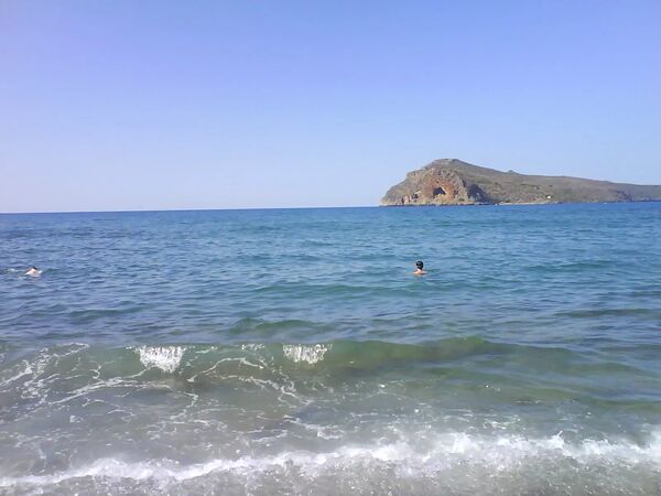 Strandbild Platanias - Stranden i Platanias - Grekland