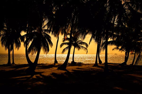 Karibisk solnedgång - San Blas - Panama