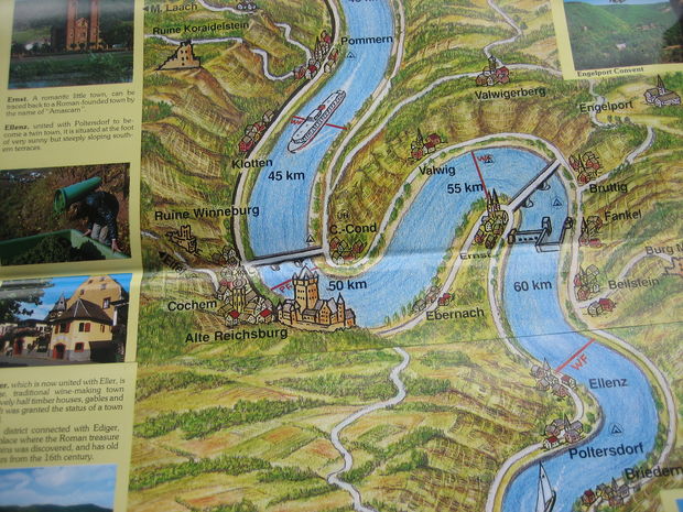 Karta över Moseldalen - Bilder Cochem, Tyskland - Reseguiden