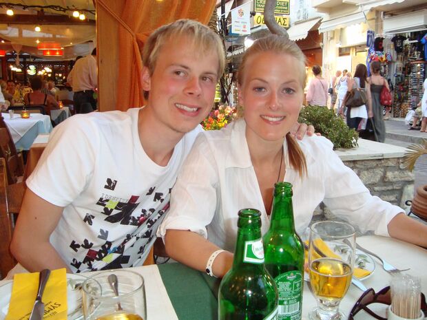 Mina underbara barn på restaurangbesök - Bilder Rethymnon, Kreta, Grekland