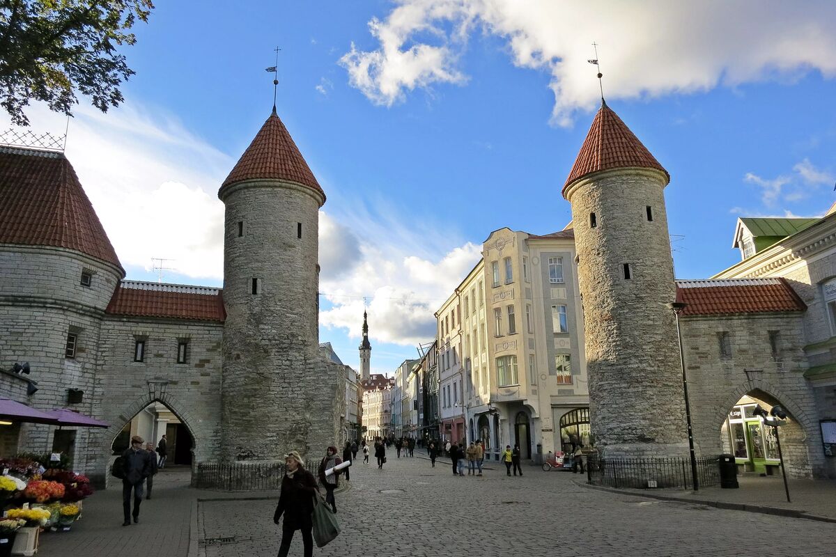 Tornen i gamla stan i Tallinn