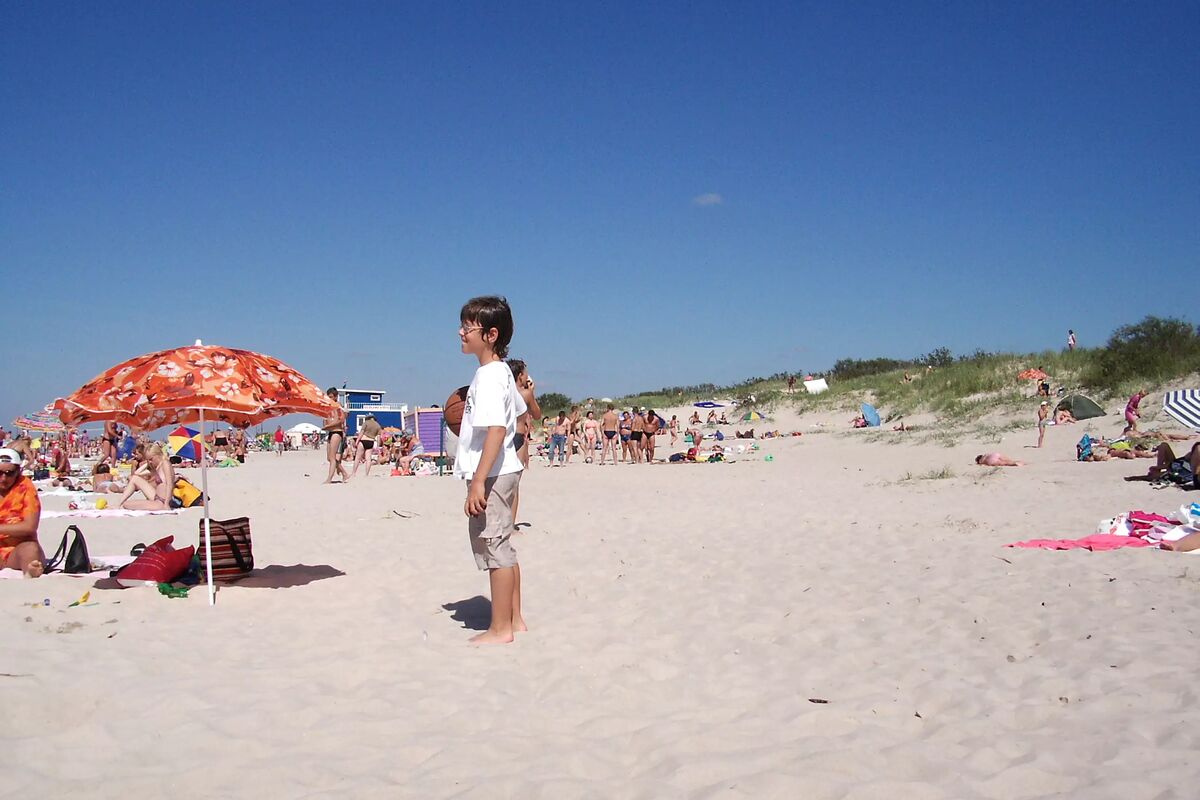 on the beach