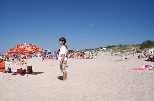 on the beach