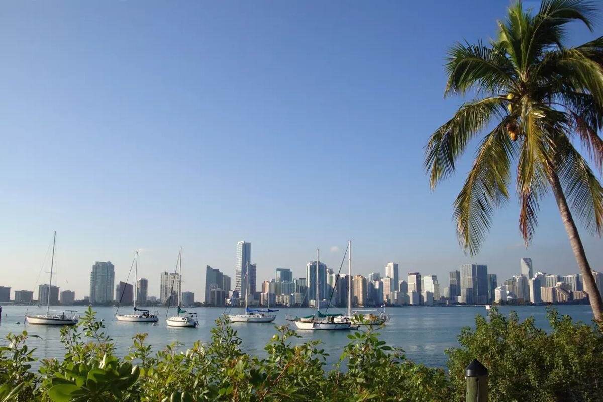 Utsikt över Miami från Virginia Key