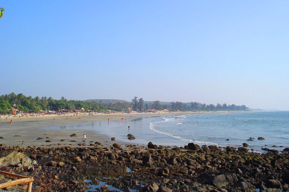 Beachen i Arambol, Goa, Indien