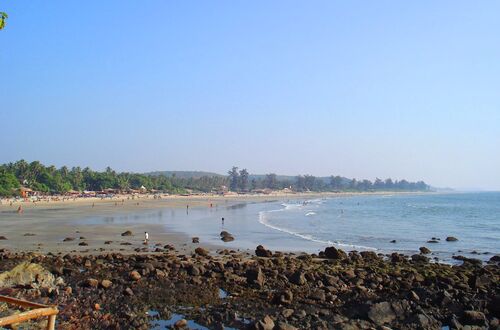 Beachen i Arambol, Goa, Indien