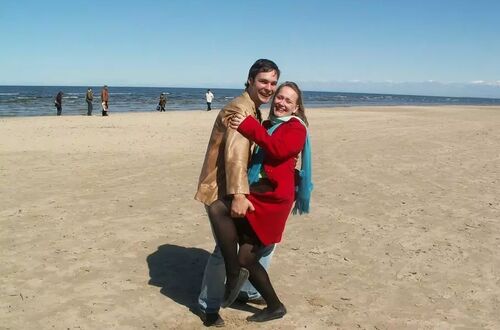 Dancing on the beach