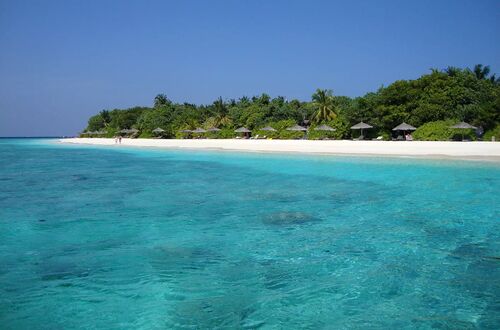 Västra sidan av Reethi Beach