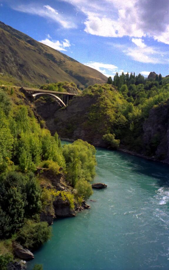 Kawarau Suspension Bridge Queenstown, Sydön, Nya Zeeland