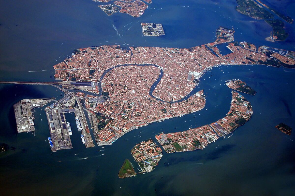 Flygbild över Venedig