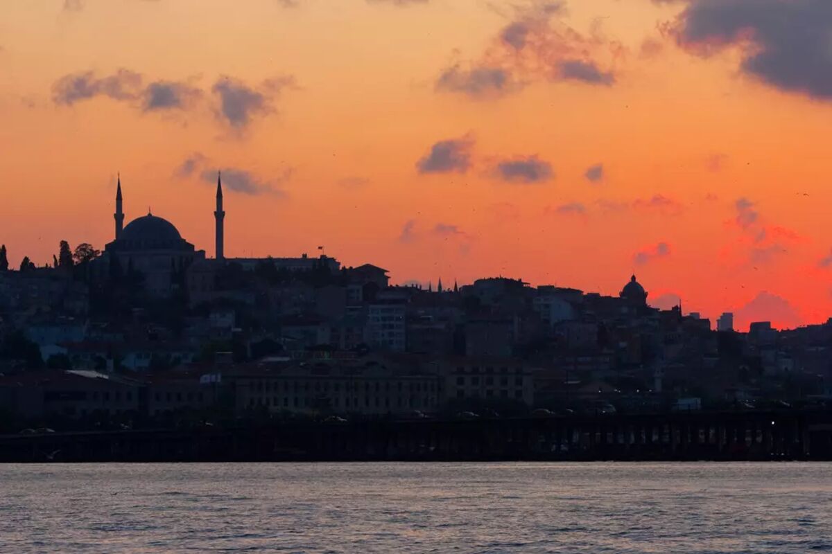 Istanbul i solnedgång