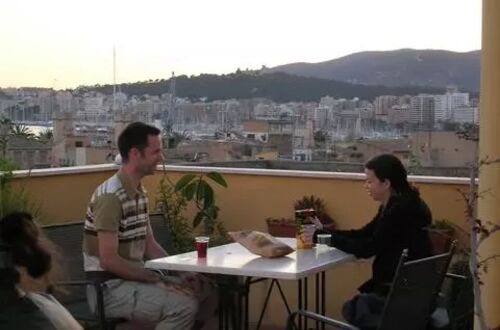 På en takterras i Palma de Mallorca