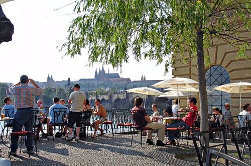 Skön avslappnad stämning i Prag