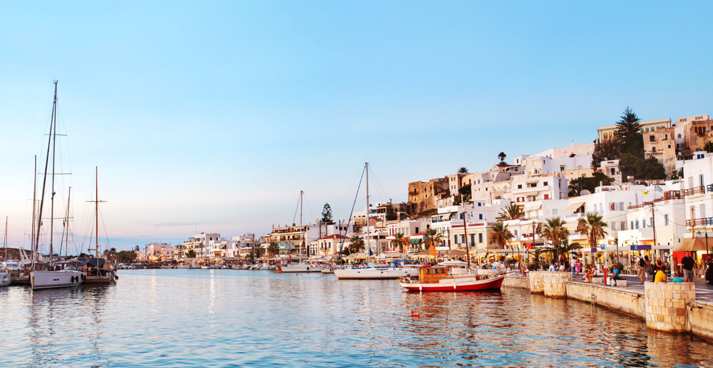 Sista minuten till Naxos stad, Grekland