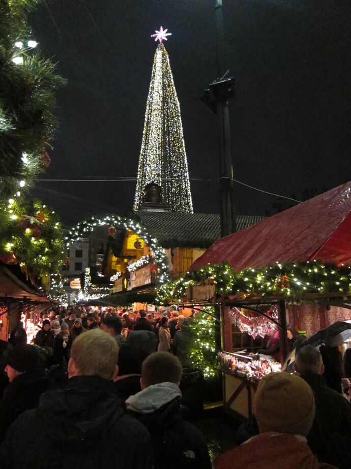 Rådhusets julmarknad Hamburg, Tyskland Lengan Reseguiden