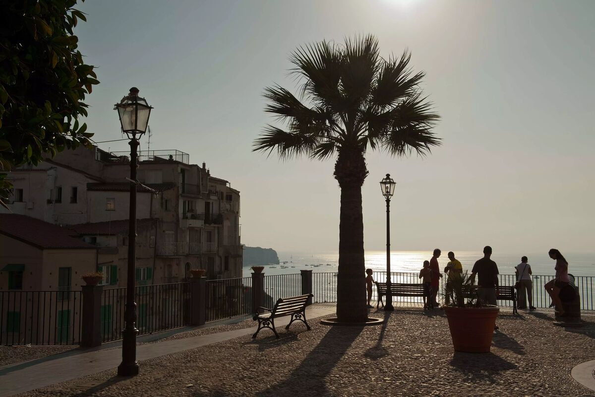 Vy från Tropea mot Tyrrenska havet