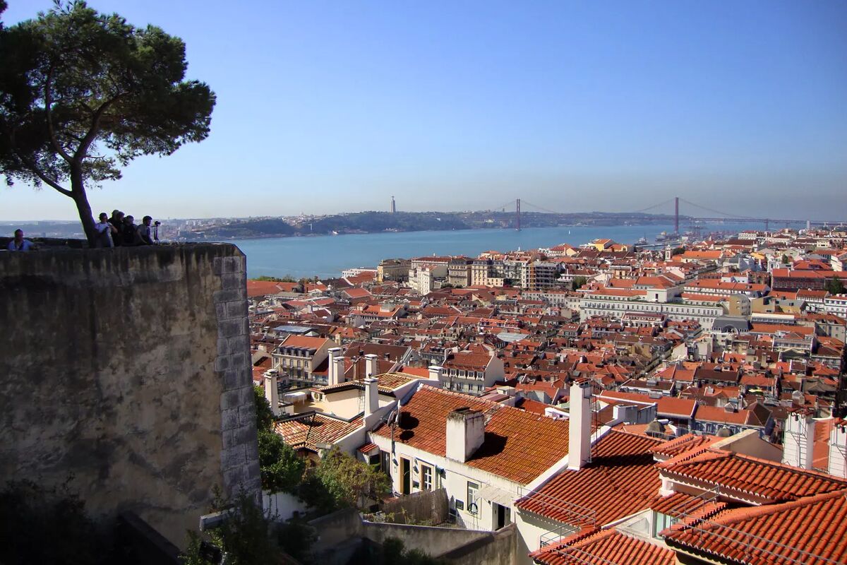 Utsikt över Baixa från Castelo São Jorge