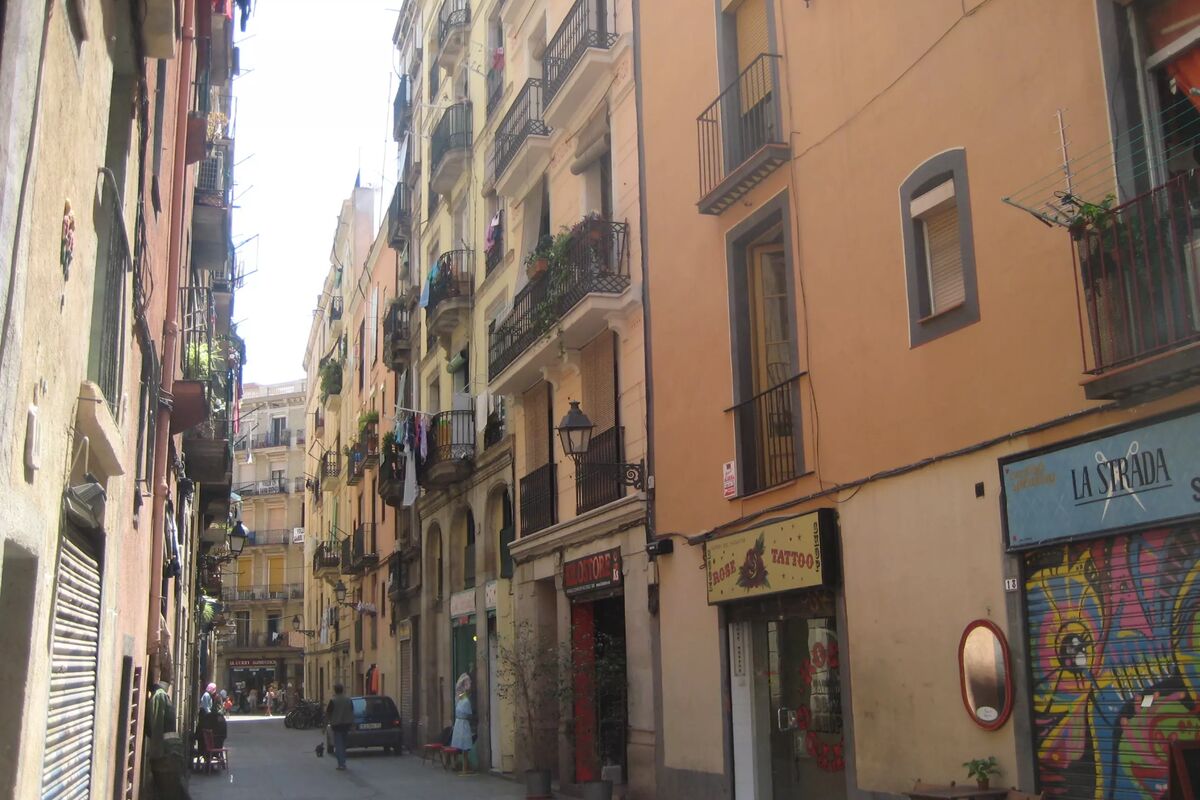 The street of vintage Riera Baixa