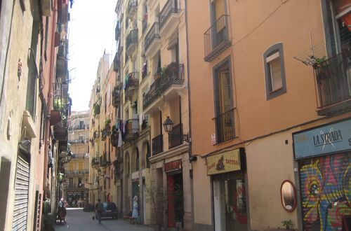 The street of vintage Riera Baixa