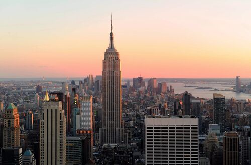 Empire State Building i solnedången