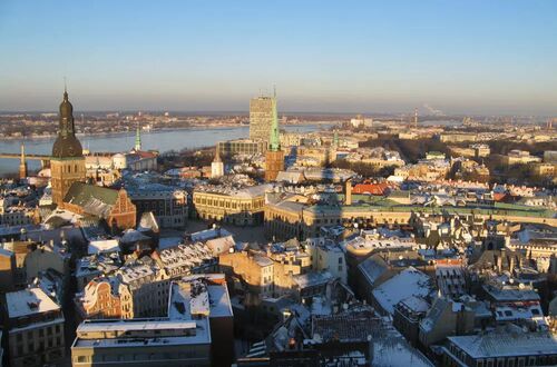 Utsikt från tornet på St Peterskyrkan