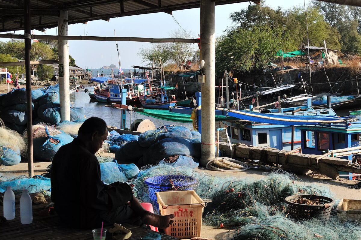 Fiskehamnen i Khao Takiap